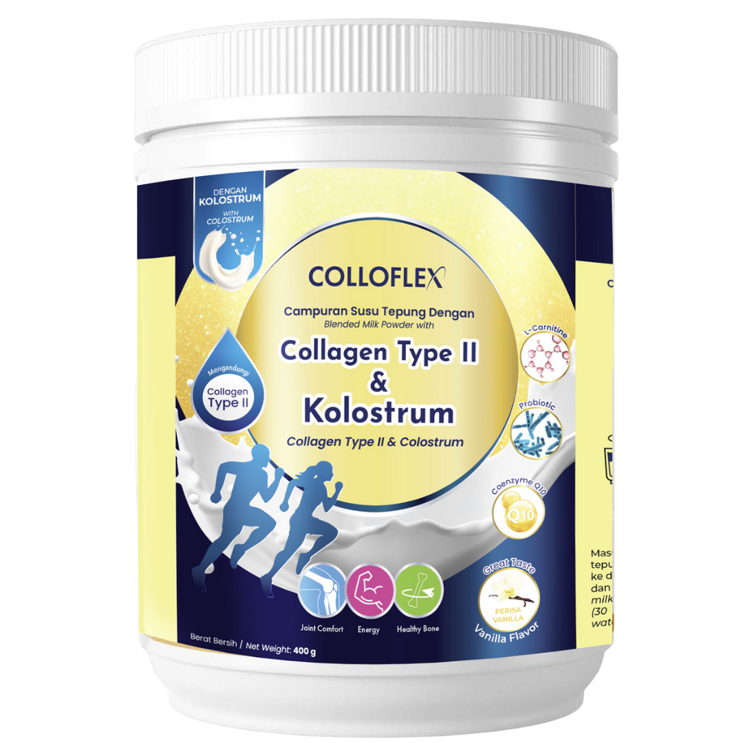 Colloflex Tub ColloFlex Vanilla 400g – Collagen Type II & Colostrum Adult Milk Powder - Image 1